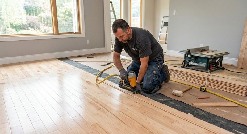 Birch Floor Installation in San Antonio, TX