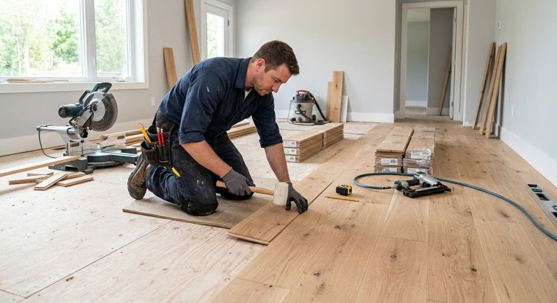 Birch Floor Installation in Manassas, VA